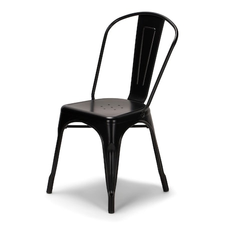 Atlas Commercial Products Titan Series Industrial Metal Chair, Black MSC9BLK